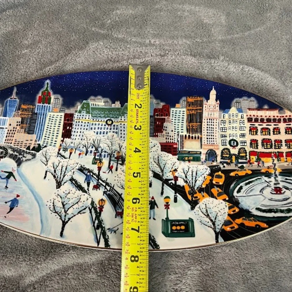Anthropologie Holiday in the City Serving Platter Festive NYC Christmas